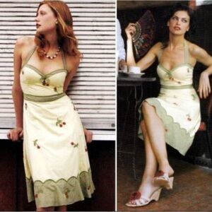 Vintage Anthropologie Odille Cherry Festival Sundress 12 P